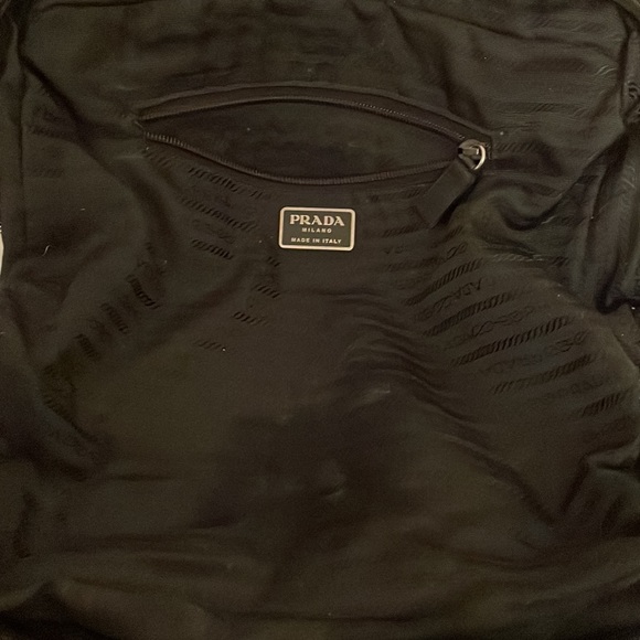 Prada nylon purse black bought at designer resale store. In good used condition. - Picture 12 of 17